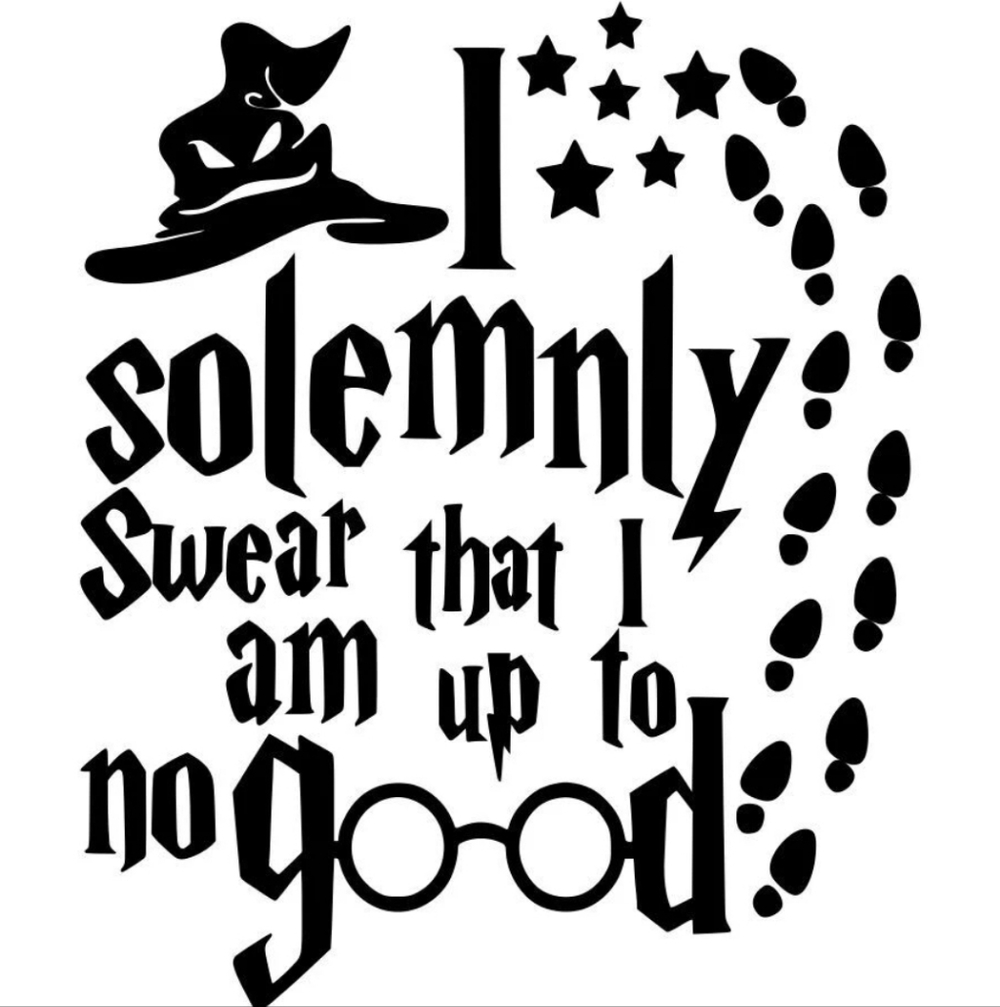 Harry Potter Solemnly Swear I Am‎ Up to No Good Vinyl Auto Laptop Decal Sticker